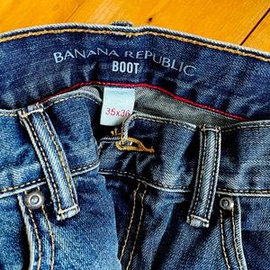 Men’s boot cut banana republic jeans 35x36 worn twice